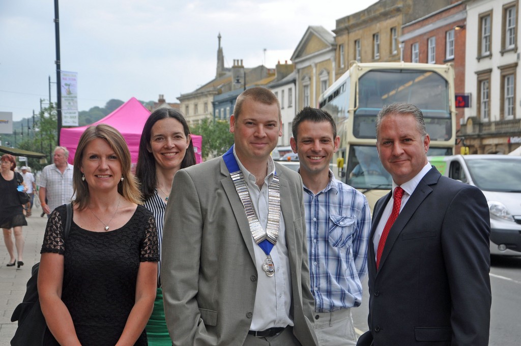From left: Secretary Lucy Hart, marketing officer Claire MacDonald, Bridport president Richard Smith, vice-president Steve Lincoln and Ian Girling, DCCI's chief executive